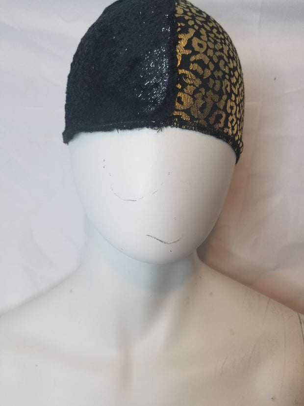 PRINCE COLAVITO - AFRICAN DRIP - GOLD FASHION DU-RAG WITH MATCHING SCARF SET